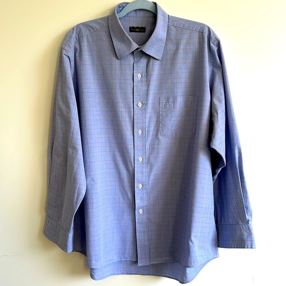 Club Room Other - Men’s Club Room Cotton Long Sleeve Button Up Shirt  Blue Size 18 34/35”